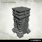 Painted Kromlech Chaos Pedestal three-quarter view showing full height and base proportions