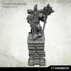 Kromlech Chaos Pedestal side view showing 7.6 cm height with scale reference