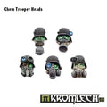 Unpainted resin Kromlech Chem Trooper head with gas mask and respirator equipment