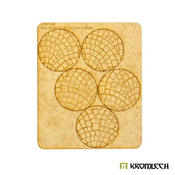 Kromlech Cobblestone 50mm Round Base Toppers - 50mm (5) KRBT050 - Hobby Heaven