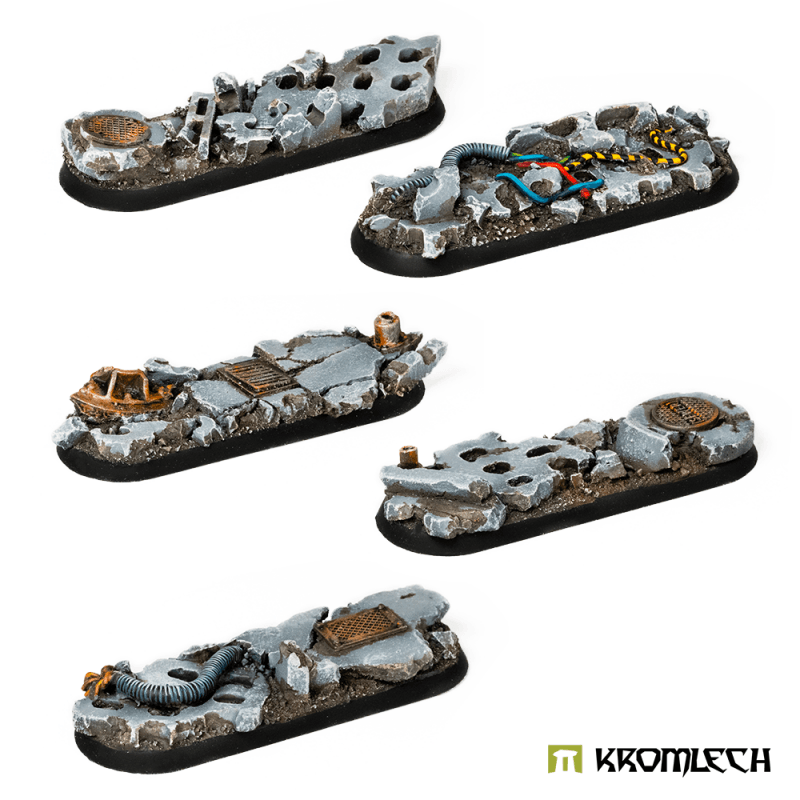 Kromlech Concrete Slabs Bike 70x25mm Set 2 (5) KRRB055 - Hobby Heaven
