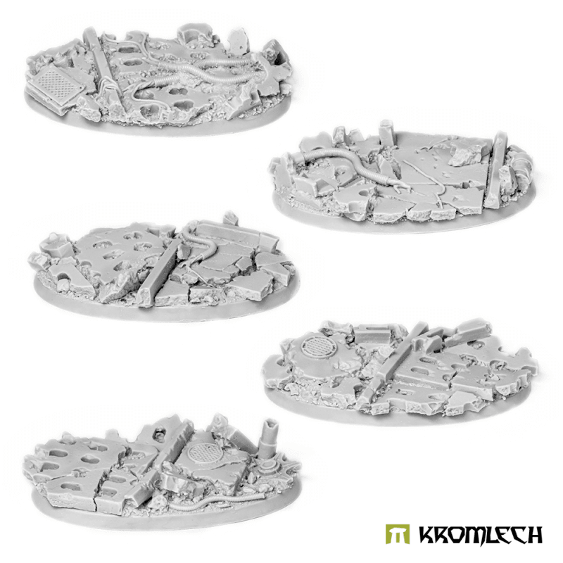 Kromlech Concrete Slabs Oval 75mm (5) KRRB058 - Hobby Heaven