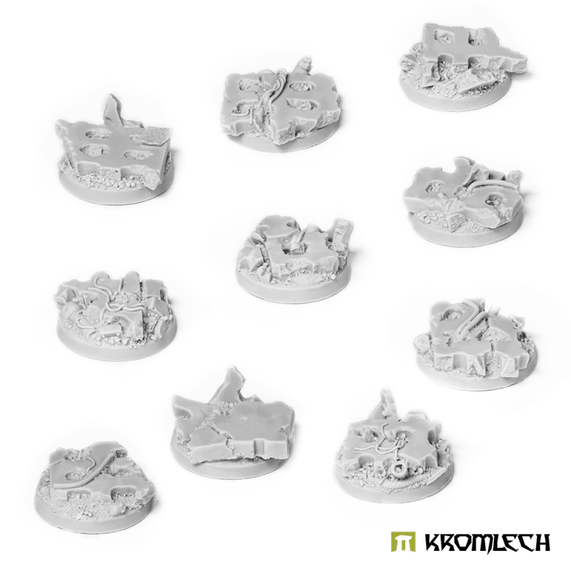 Kromlech Concrete Slabs Round 25mm Set 1 (10) KRRB012 - Hobby Heaven