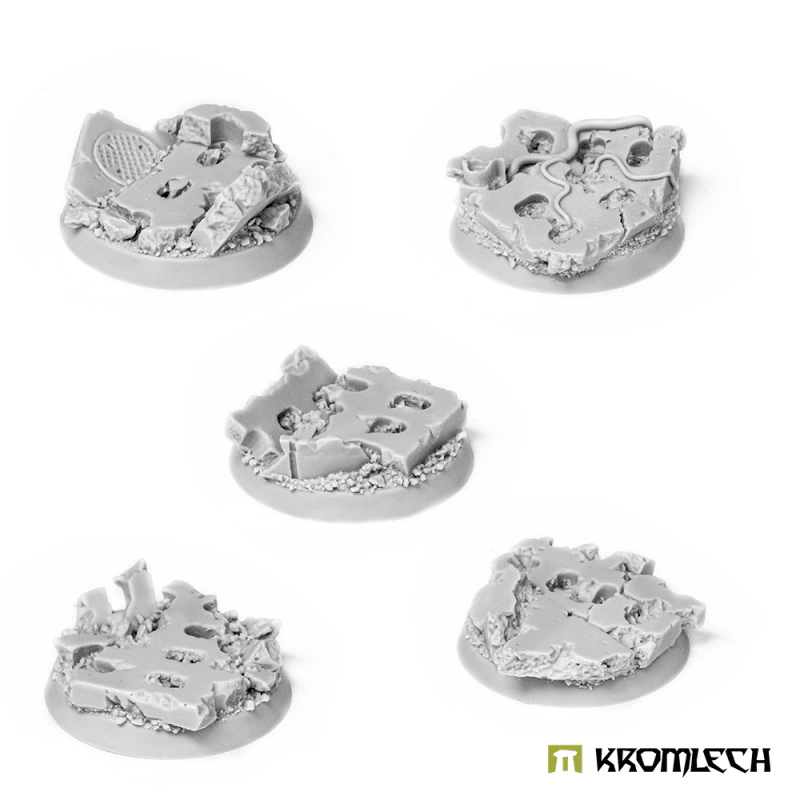 Kromlech Concrete Slabs Round 32mm Set 3 (5) KRRB047 - Hobby Heaven
