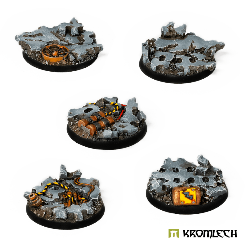 Kromlech Concrete Slabs Round 40mm Set 1 (5) KRRB015 - Hobby Heaven