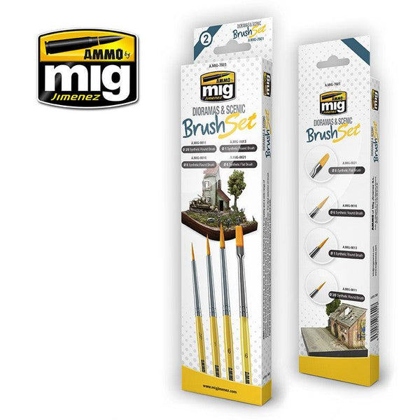 AMMO by MIG Diorama and Scenic Brush Set MIG7601 - Hobby Heaven