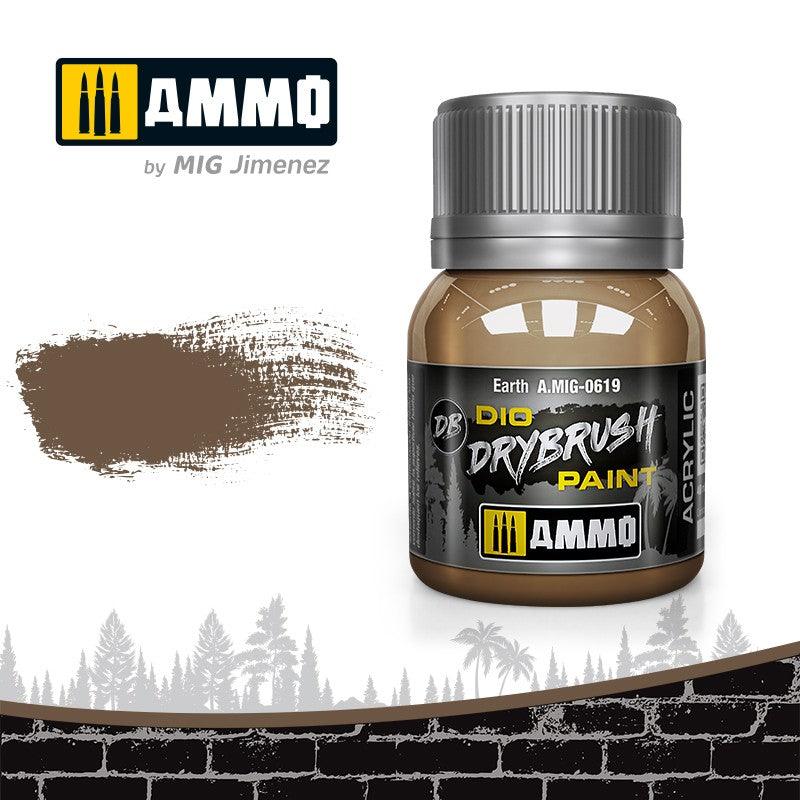 AMMO by MIG Drybrush Earth MIG0619 - Hobby Heaven