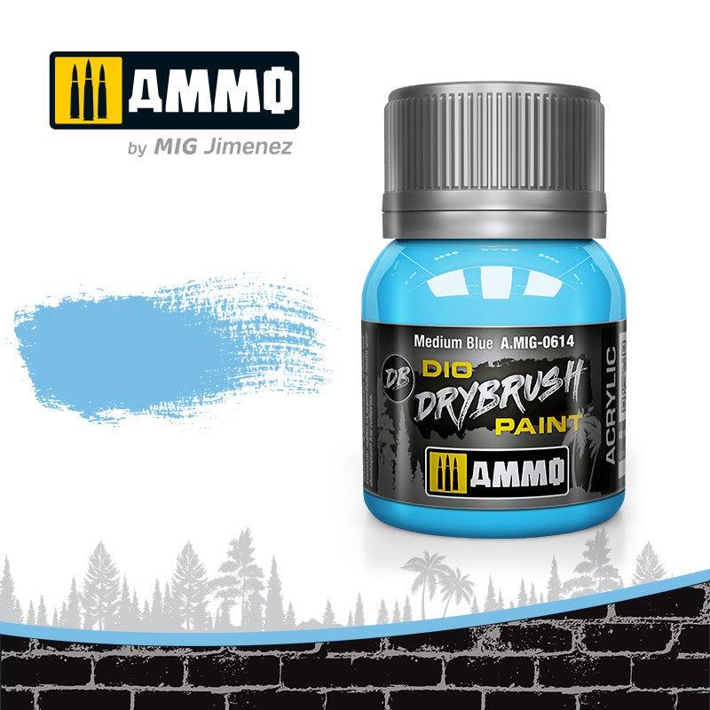 AMMO by MIG Drybrush Medium Blue MIG0614 - Hobby Heaven
