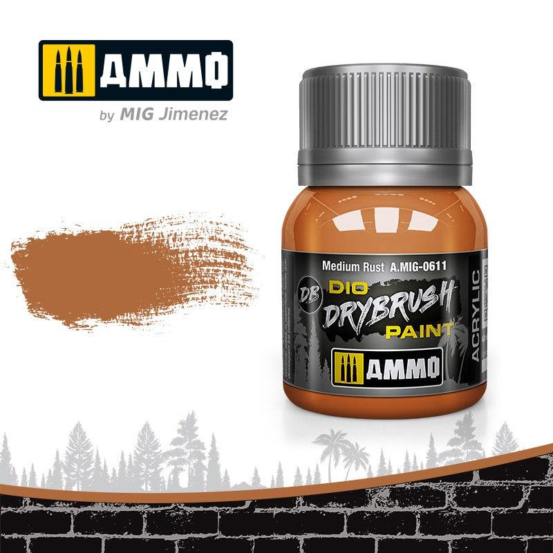 AMMO by MIG Drybrush Medium Rust MIG0611 - Hobby Heaven