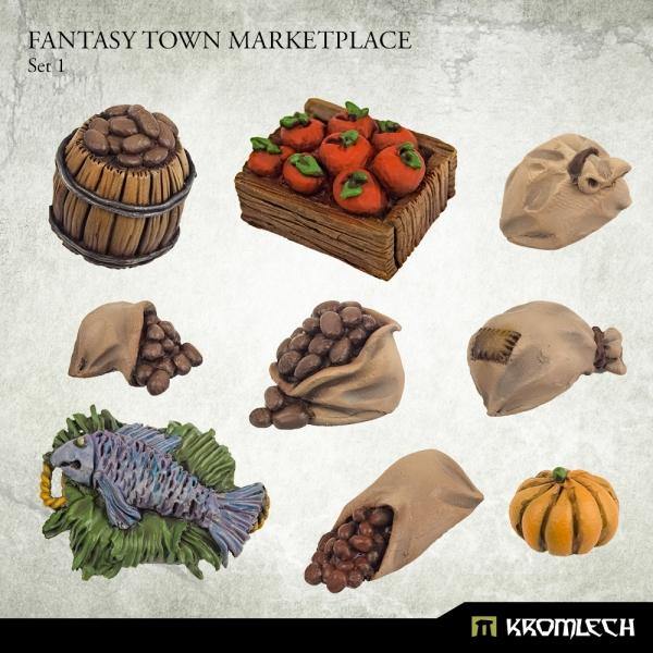 Kromlech Fantasy Town Marketplace Set 1 KRBK063 - Hobby Heaven