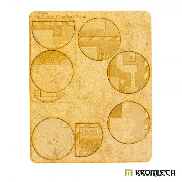 Kromlech Hi-Tech 50mm Round Base Toppers - 50mm (5) KRBT064 - Hobby Heaven