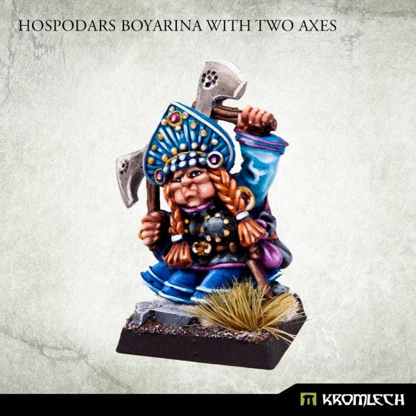 Kromlech Hospodars Boyarina With Two Axes (1) KRM168 - Hobby Heaven