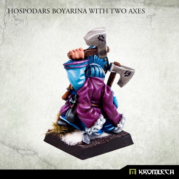 Kromlech Hospodars Boyarina With Two Axes (1) KRM168 - Hobby Heaven