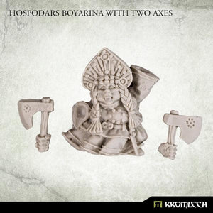 Kromlech Hospodars Boyarina With Two Axes (1) KRM168 - Hobby Heaven