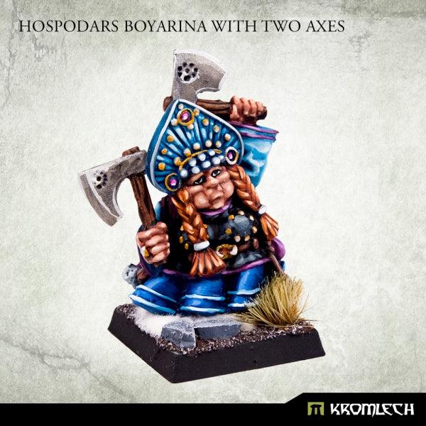 Kromlech Hospodars Boyarina With Two Axes (1) KRM168 - Hobby Heaven