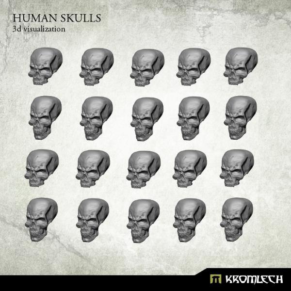 Kromlech Human Skulls (20) KRBK009 - Hobby Heaven