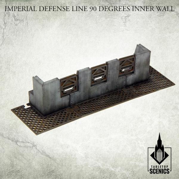 Tabletop Scenics Imperial Defense Line 90 degrees Inner Wall KRTS122 - Hobby Heaven