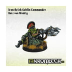 Kromlech Iron Reich Goblin Commander Kurz von Niedrig (1) KRM082 - Hobby Heaven