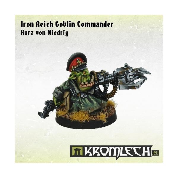 Kromlech Iron Reich Goblin Commander Kurz von Niedrig (1) KRM082 - Hobby Heaven