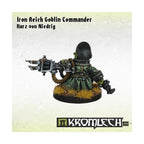 Kromlech Iron Reich Goblin Commander Kurz von Niedrig (1) KRM082 - Hobby Heaven