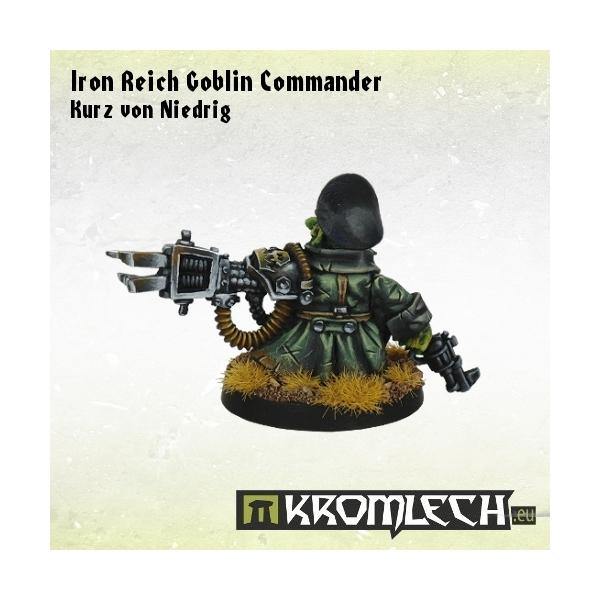 Kromlech Iron Reich Goblin Commander Kurz von Niedrig (1) KRM082 - Hobby Heaven