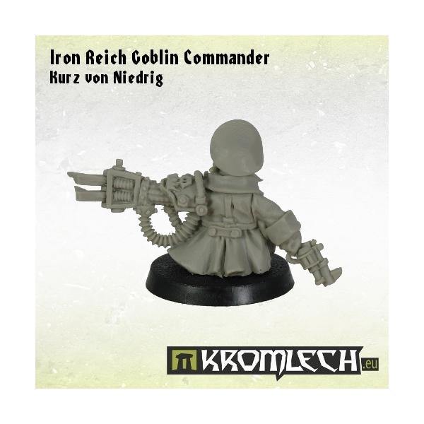 Kromlech Iron Reich Goblin Commander Kurz von Niedrig (1) KRM082 - Hobby Heaven