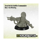 Kromlech Iron Reich Goblin Commander Kurz von Niedrig (1) KRM082 - Hobby Heaven