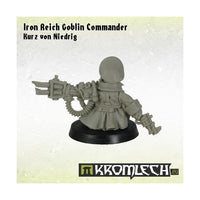 Kromlech Iron Reich Goblin Commander Kurz von Niedrig (1) KRM082 - Hobby Heaven
