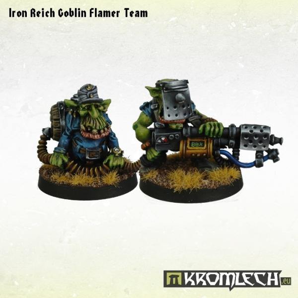 Kromlech Iron Reich Goblin Flamer Team (2) KRM080 - Hobby Heaven