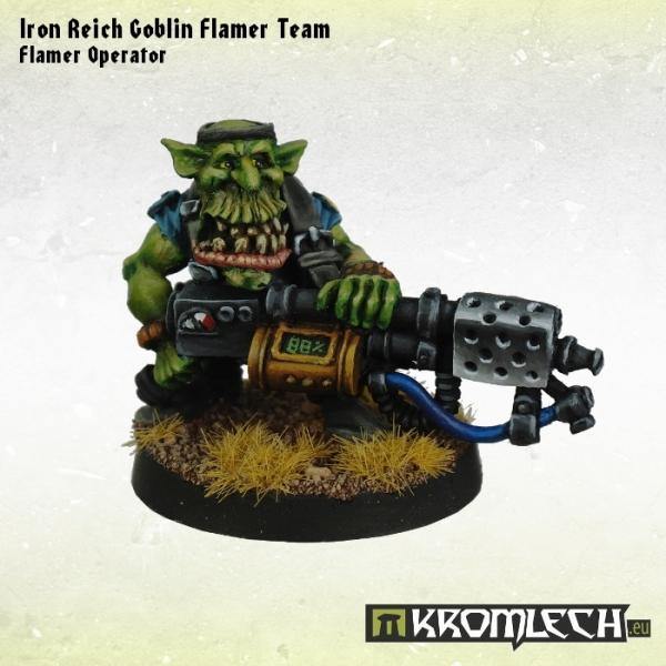Kromlech Iron Reich Goblin Flamer Team (2) KRM080 - Hobby Heaven