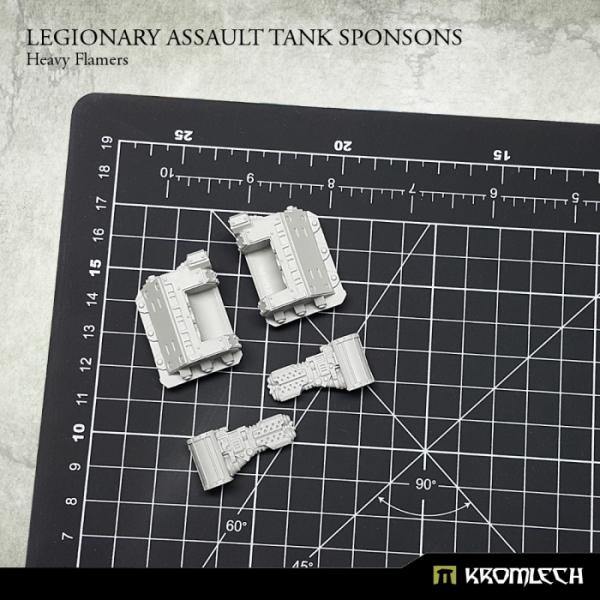 Kromlech Legionary Assault Tank Sponsons Heavy Flamers KRVB040 - Hobby Heaven