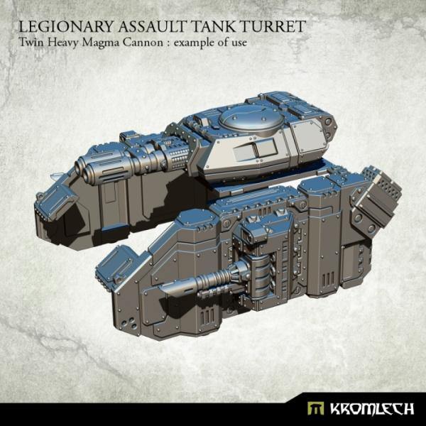 Kromlech Legionary Assault Tank Turret Twin Heavy Magma Cannon KRVB045 - Hobby Heaven