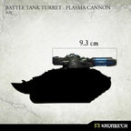 Kromlech Battle Tank Turret underside in unpainted resin showing turret ring socket