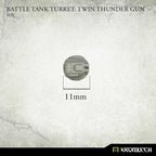 Kromlech Battle Tank Turret Twin Thunder Gun (1) KRVB084 - Hobby Heaven