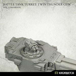 Kromlech Battle Tank Turret Twin Thunder Gun (1) KRVB084 - Hobby Heaven