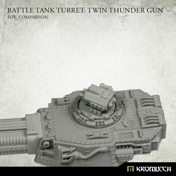 Kromlech Battle Tank Turret Twin Thunder Gun (1) KRVB084 - Hobby Heaven