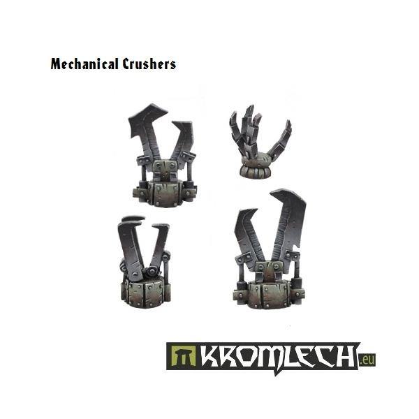 Older photo: the four painted crushers on a white background
