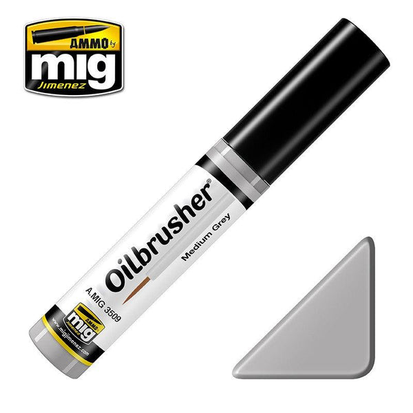AMMO By MIG Oilbrusher Medium Grey A.MIG-3509 - Hobby Heaven