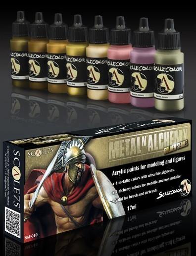 Scale75 Metal N'Alchemy Gold Paint Set (8 Paints) - Hobby Heaven