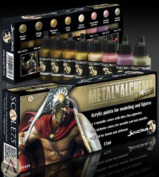 Scale75 Metal N'Alchemy Gold Paint Set (8 Paints) - Hobby Heaven