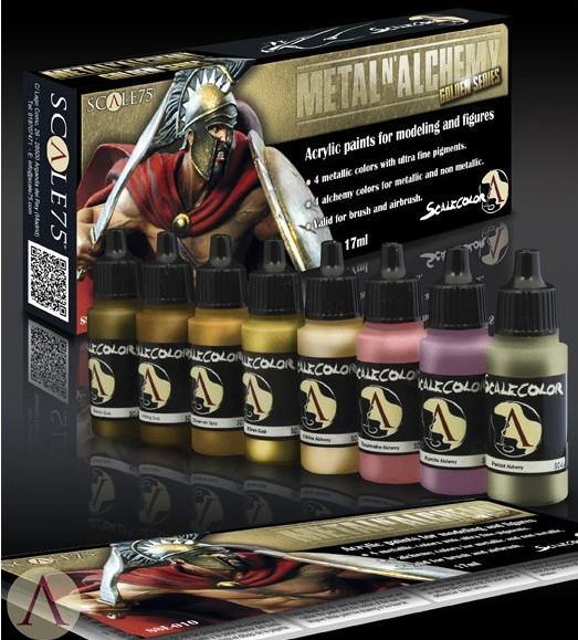 Scale75 Metal N'Alchemy Gold Paint Set (8 Paints) - Hobby Heaven