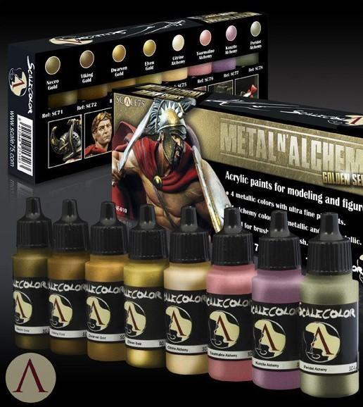 Scale75 Metal N'Alchemy Gold Paint Set (8 Paints) - Hobby Heaven
