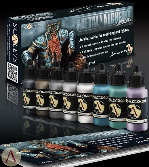 Scale75 Metal N'Alchemy Steel Paint Set (8 Paints) - Hobby Heaven