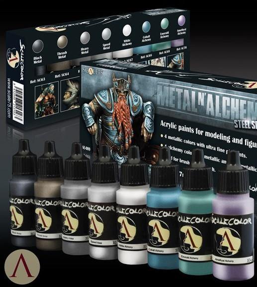 Scale75 Metal N'Alchemy Steel Paint Set (8 Paints) - Hobby Heaven