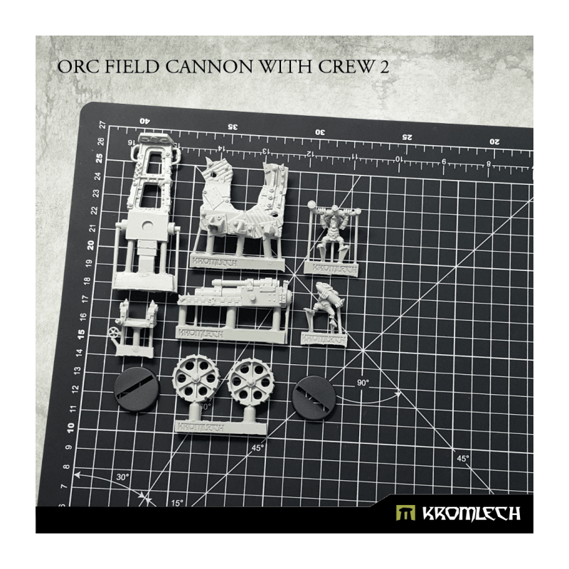 Kromlech Orc Field Cannon with Crew 2 (3) KRM145 - Hobby Heaven