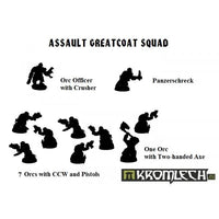 Kromlech Orc Assault Greatcoat Squad (10) [armoured bodies] KRM071 - Hobby Heaven
