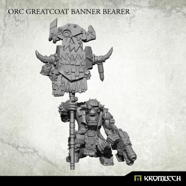 Kromlech Orc Greatcoat Banner Bearer (1) KRM134 - Hobby Heaven