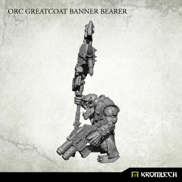 Kromlech Orc Greatcoat Banner Bearer (1) KRM134 - Hobby Heaven