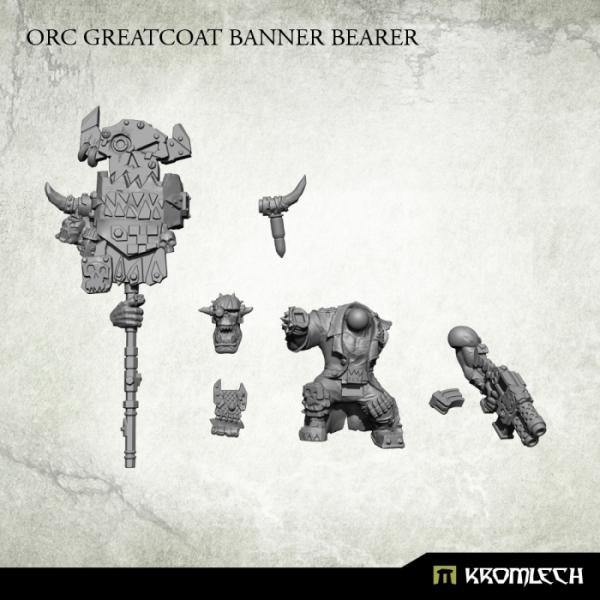 Kromlech Orc Greatcoat Banner Bearer (1) KRM134 - Hobby Heaven