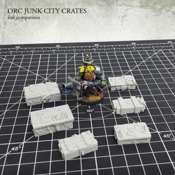 Kromlech Orc Junk City Crates KRBK014 - Hobby Heaven
